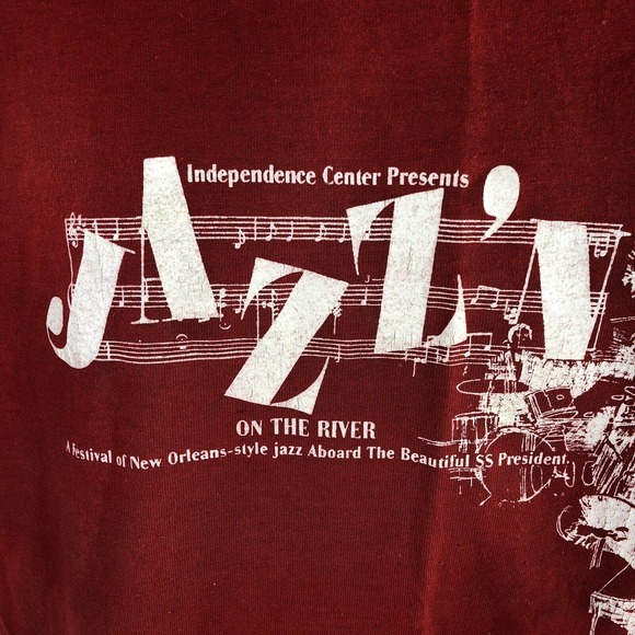 VTG Independence Center Jazzin On The River SS President USA Made Shirt 80s 90s - Picture 2 of 12